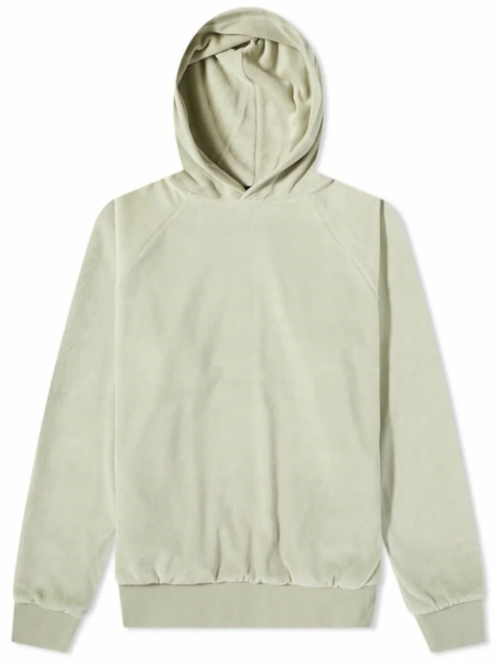 Adidas Men's Basketball Velour Back Logo Hoody in Halo Green S